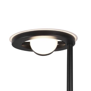LED stropná podložka Barrie s čítacím svetlom čierna matná
