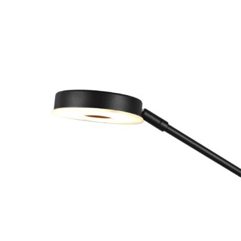 LED stropná podložka Barrie s čítacím svetlom čierna matná