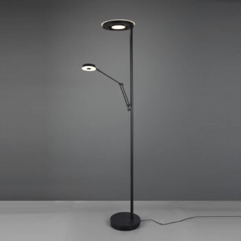 LED stropná podložka Barrie s čítacím svetlom čierna matná