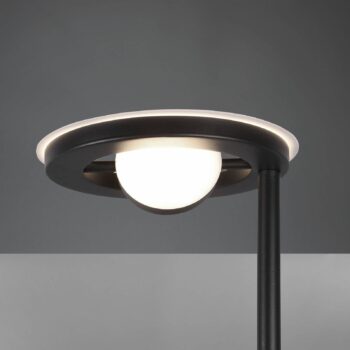 LED stropná podložka Barrie s čítacím svetlom čierna matná