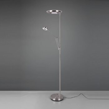 LED stropná podložka Barrie s čítacím svetlom matný nikel