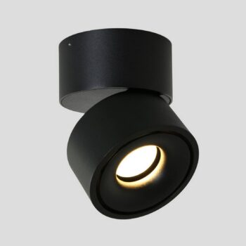 LED stropné bodové svetlá Fez, čierne, 1-pl., kovové, otočné