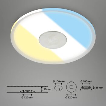 LED stropné svietidlo 748 IP44 CCT Spínač Ø 12cm