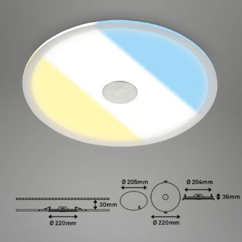 LED stropné svietidlo 748 IP44 CCT Spínač Ø 22cm