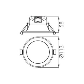 LED stropné svietidlo Acrux, Ø 11 cm, strieborný mat, CCT