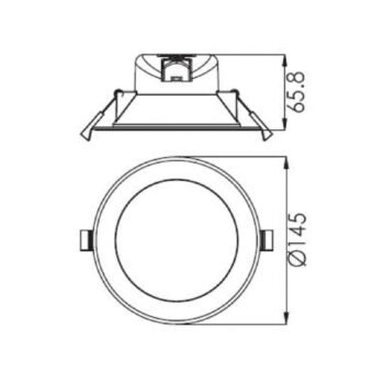 LED stropné svietidlo Acrux, Ø 15 cm, čierna, CCT