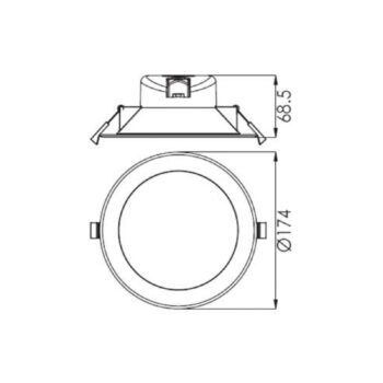 LED stropné svietidlo Acrux, Ø 17 cm, strieborný mat, CCT