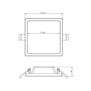 LED stropné svietidlo Alya biele 12x12cm 2700 K
