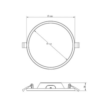 LED stropné svietidlo Alya, biele Ø 18 cm 2 700 K