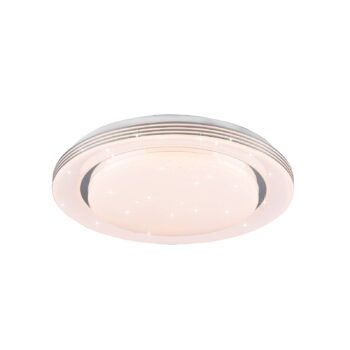 LED stropné svietidlo Atria, Ø 38 cm, biele, plast, CCT