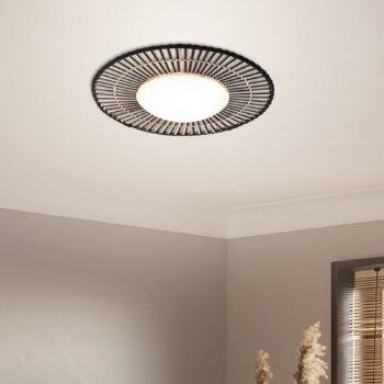 LED stropné svietidlo Aura, bambus