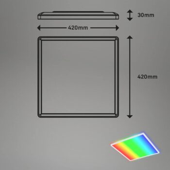 LED stropné svietidlo B smart RGBW stmievateľné biele 42x42cm