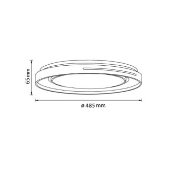 LED stropné svietidlo Barty, biela/chróm, Ø 48,5 cm, CCT, kov