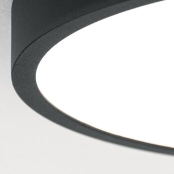 LED stropné svietidlo Bully v čiernej farbe, 3 000 K, Ø14 cm