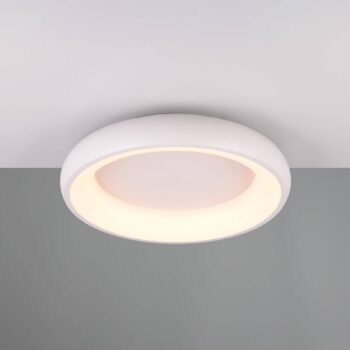 LED stropné svietidlo Cardona, Ø 46,5 cm, matná biela, kov, CCT