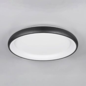 LED stropné svietidlo Cardona, Ø 75 cm, matná čierna, kov, CCT