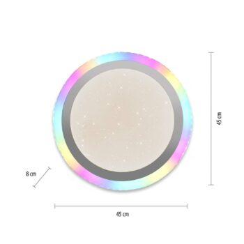 LED stropné svietidlo Cyba Stars CCT RGB-Sidelight