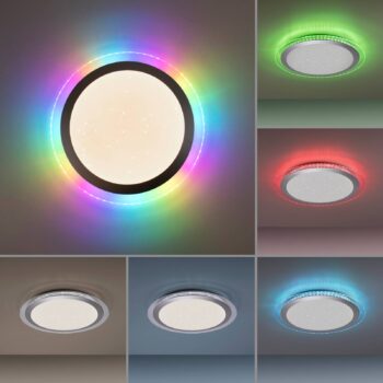 LED stropné svietidlo Cyba Stars CCT RGB-Sidelight