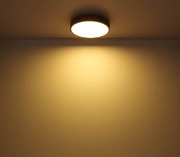 LED stropné svietidlo Doro, Ø 45 cm, tmavý grafit/drevo, drevo, 830