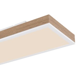 LED stropné svietidlo Doro, dĺžka 80 cm, tmavé drevo, drevo, CCT