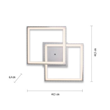 LED stropné svietidlo Felix60, 44,5x44,5cm