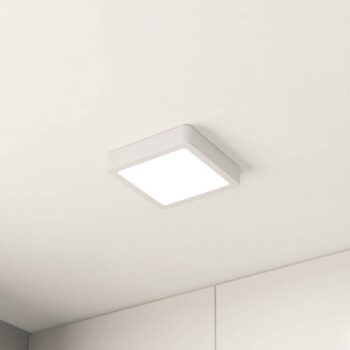 LED stropné svietidlo Fueva 5 IP44 3000K biela 16x16cm