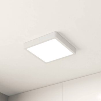 LED stropné svietidlo Fueva 5 IP44 3000K biela 21x21cm
