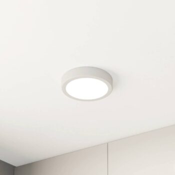 LED stropné svietidlo Fueva 5 IP44 3000K biela Ø16cm