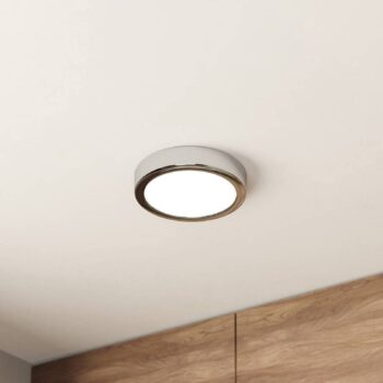 LED stropné svietidlo Fueva 5 IP44 3000K chróm Ø16cm