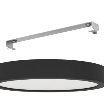 LED stropné svietidlo Fueva 5 IP44 3000K čierne Ø21cm