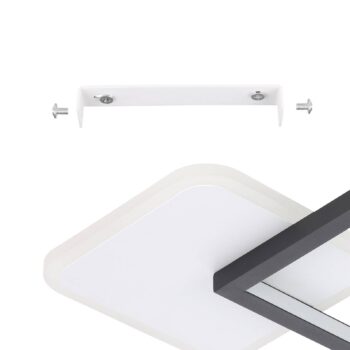 LED stropné svietidlo Gafares, čierny hliník 33 cm diaľkové ovládanie CCT