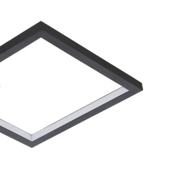 LED stropné svietidlo Gafares, čierny hliník 33 cm diaľkové ovládanie CCT