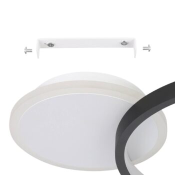 LED stropné svietidlo Gafares, čierny hliník 41 cm diaľkové ovládanie CCT
