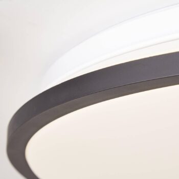 LED stropné svietidlo Heida, Ø 49 cm, čierne, CCT, RGB, kov