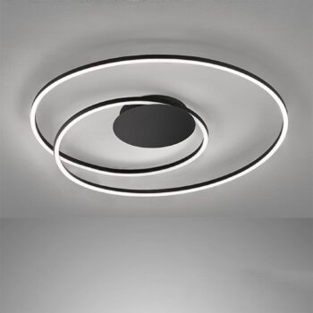 LED stropné svietidlo Holy Ø 49cm pieskovo čierne