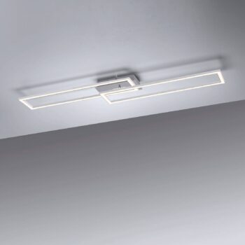 LED stropné svietidlo Iven, oceľ, tlmené, 101,6x19,8cm