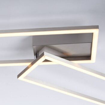LED stropné svietidlo Iven, tlmené, oceľ, 92,4x22cm