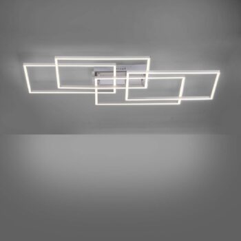 LED stropné svietidlo Iven, tlmené, oceľ, 95x51,5cm
