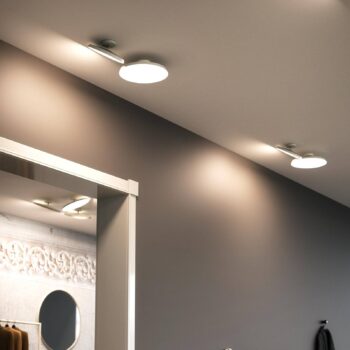 LED stropné svietidlo Kaito 2 Pro, Ø 40 cm, biele, rozstupy