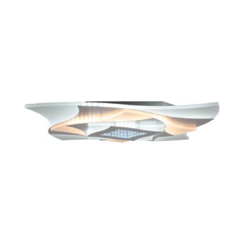 LED stropné svietidlo Liora, biele, kov, dĺžka 46 cm, CCT, 3D