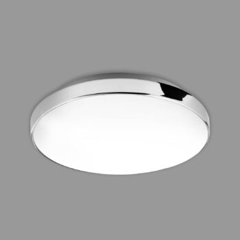 LED stropné svietidlo Malbona, chrómový rám, Ø 28,5 cm