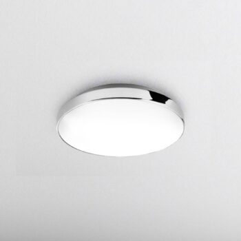 LED stropné svietidlo Malbona, chrómový rám, Ø 28,5 cm