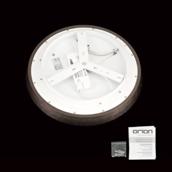 LED stropné svietidlo Manta, Ø 45 cm, hliník/bronz, hliník, hore/dole