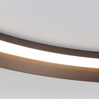 LED stropné svietidlo Manta, Ø 60 cm, hliník/bronz, hliník, hore/dole
