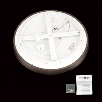 LED stropné svietidlo Manta, Ø 60 cm, hliník/bronz, hliník, hore/dole
