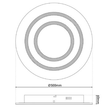 LED stropné svietidlo Mirel, biele, kovové Ø 50 cm RGB CCT Diaľkové
