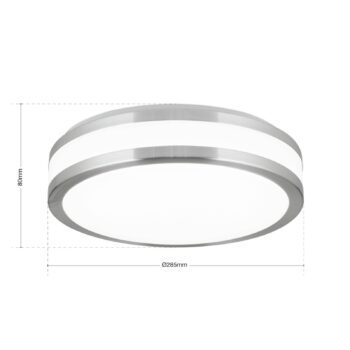 LED stropné svietidlo Nedo valcové, Ø 28,5 cm