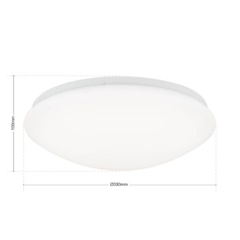 LED stropné svietidlo Nedo zakrivené, Ø 33 cm