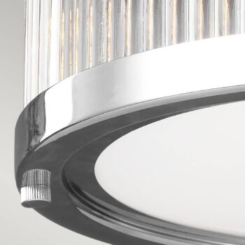 LED stropné svietidlo Paulson IP44 chróm Ø 27,9 cm