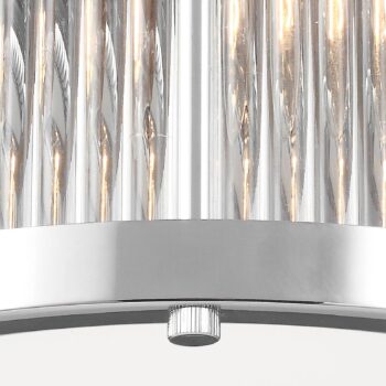 LED stropné svietidlo Paulson IP44 chróm Ø 27,9 cm